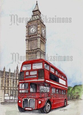 London Bus And Big Ben