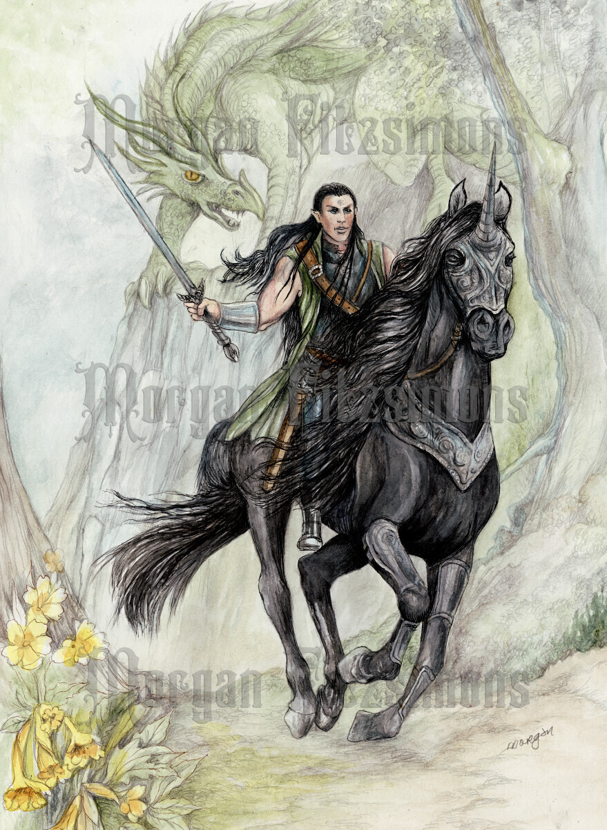 ​Blackthorn The Last Elf Enchanter Riding Black Bryony