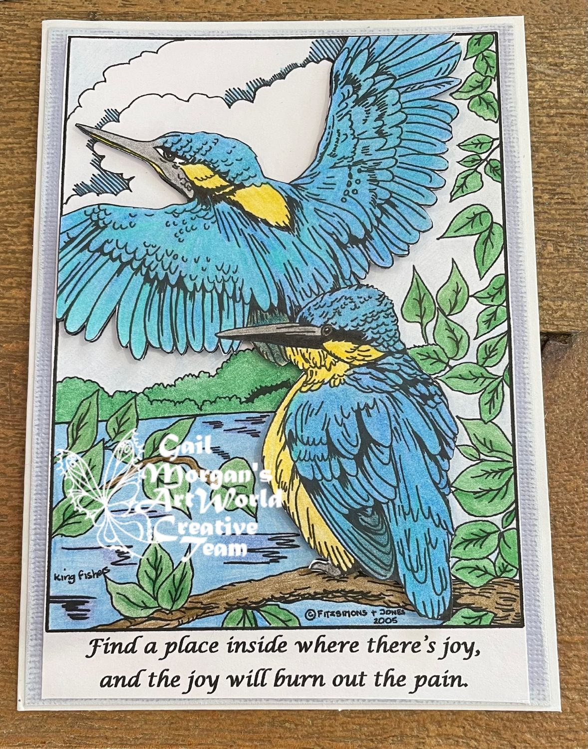 Kingfishers - Colouring Page