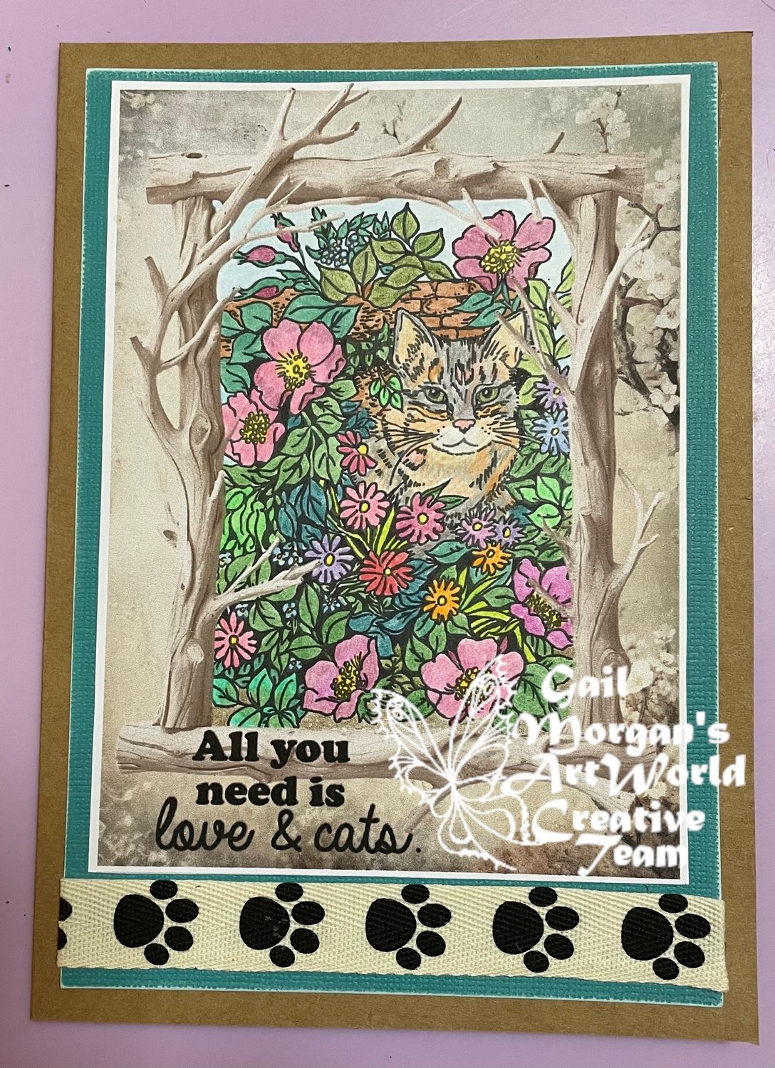Cats 2 - Colouring Page