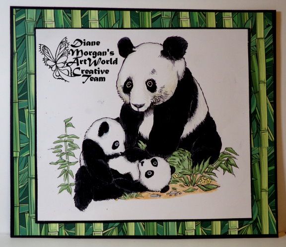Pandas - Digital Stamp