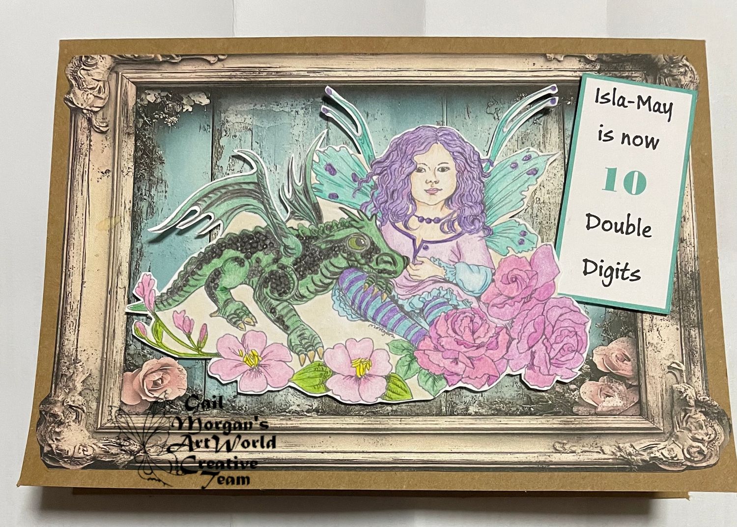 Fairy And Baby Dragon - Digital Stamp