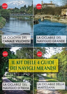 Il KIT delle 4 guide dei Navigli milanesi: Grande, Pavese, Martesana, Villoresi