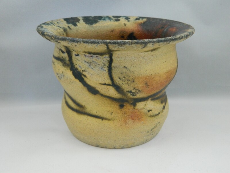 Raw Saggar on Stoneware 4x5 #39