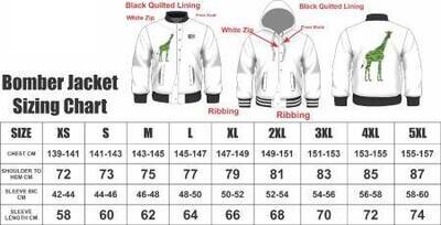 Bomber Size Chart