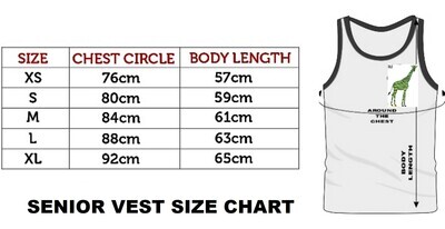 D8 Senior Vest Size