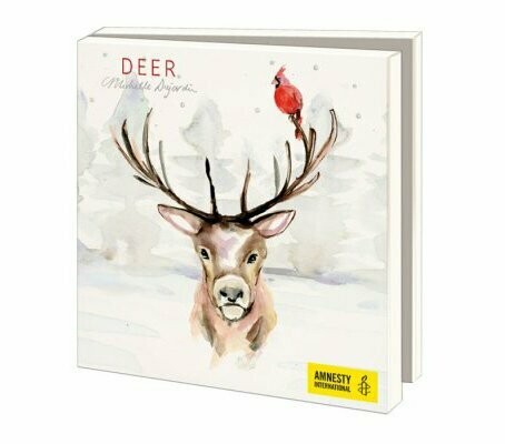 Greeting cards of Deers in winter- Amnesty International