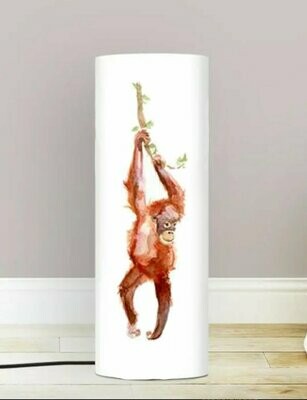 Hanging orangutan baby lamp