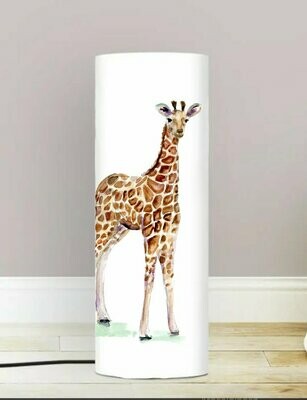 Baby giraffe watercolor lamp