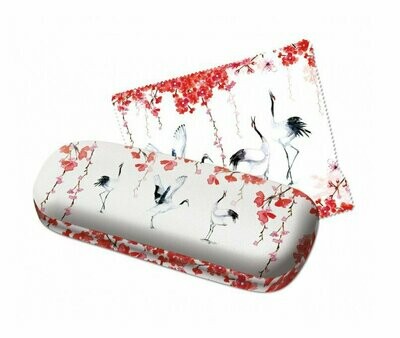 Spectacle Case with cranes and cherry blossom