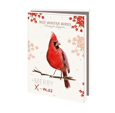 Red winter birds Christmas cards