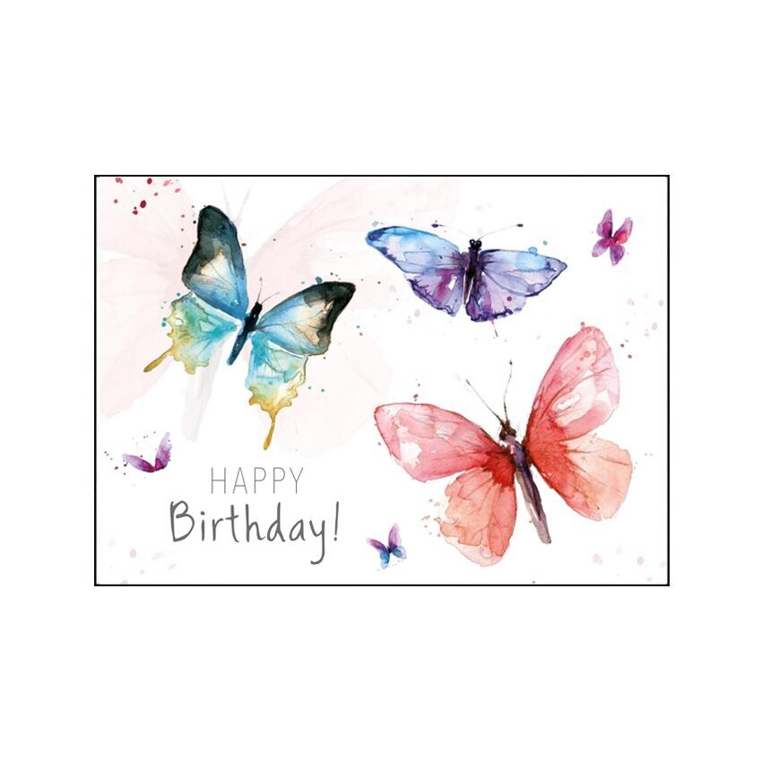 Happy Birthdy card with butterflies