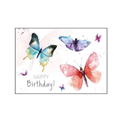 Happy Birthday card butterflies
