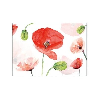 Poppy flower greeting card (no text)
