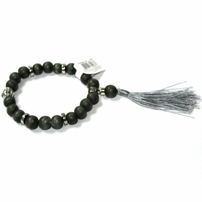 Grey Buddha Bracelet