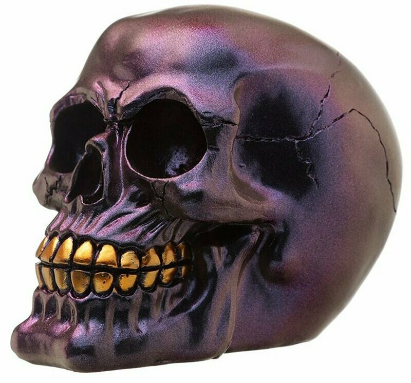 Large Metallic Skull - Purple