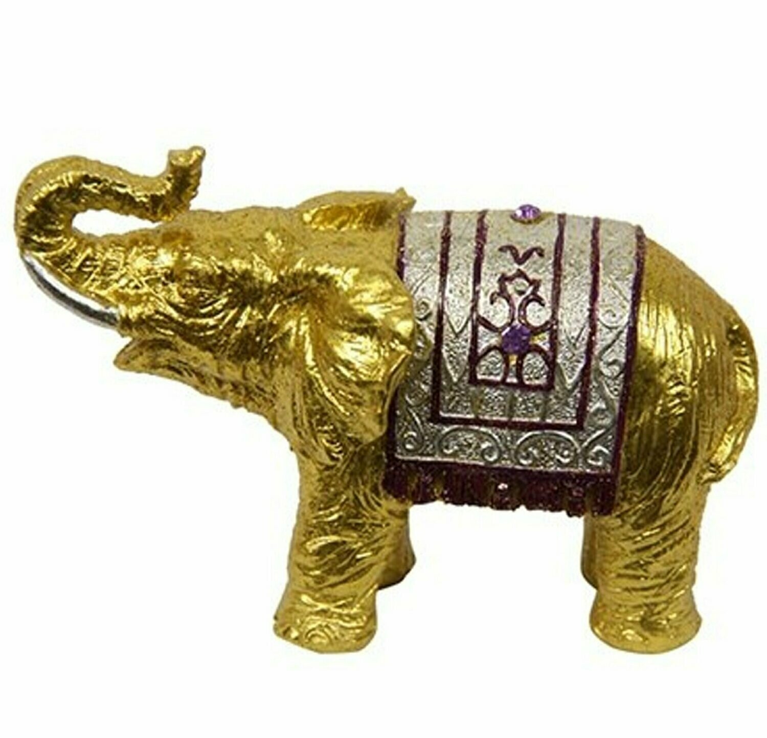 Gold Lucky Elephant - Purple