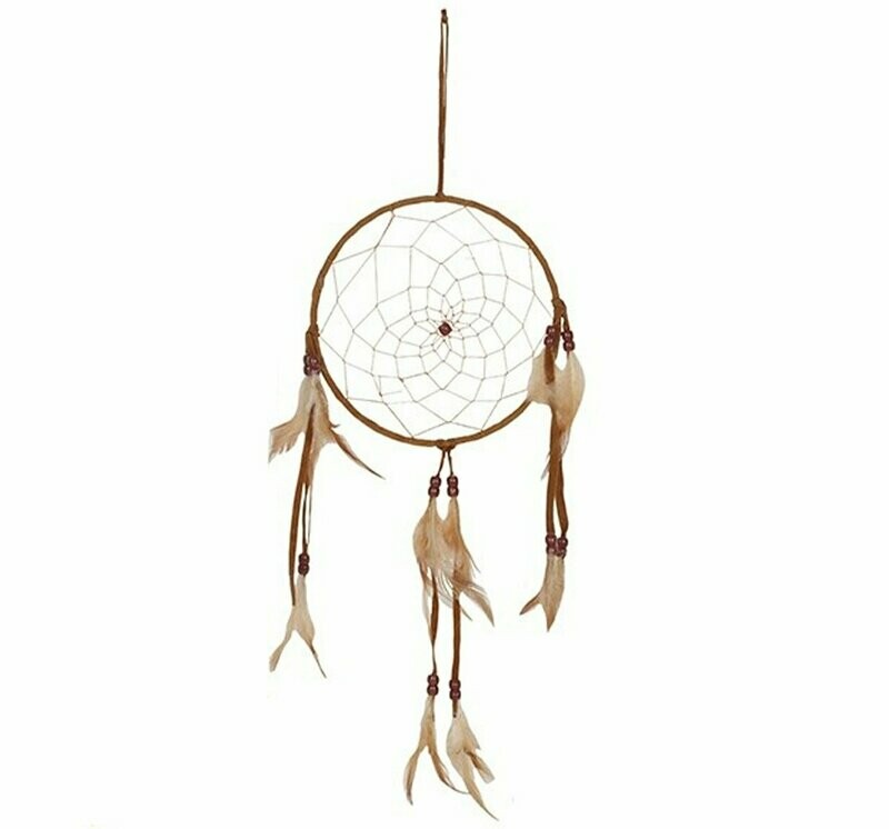 Native American Inspired Dreamcatcher - Brown