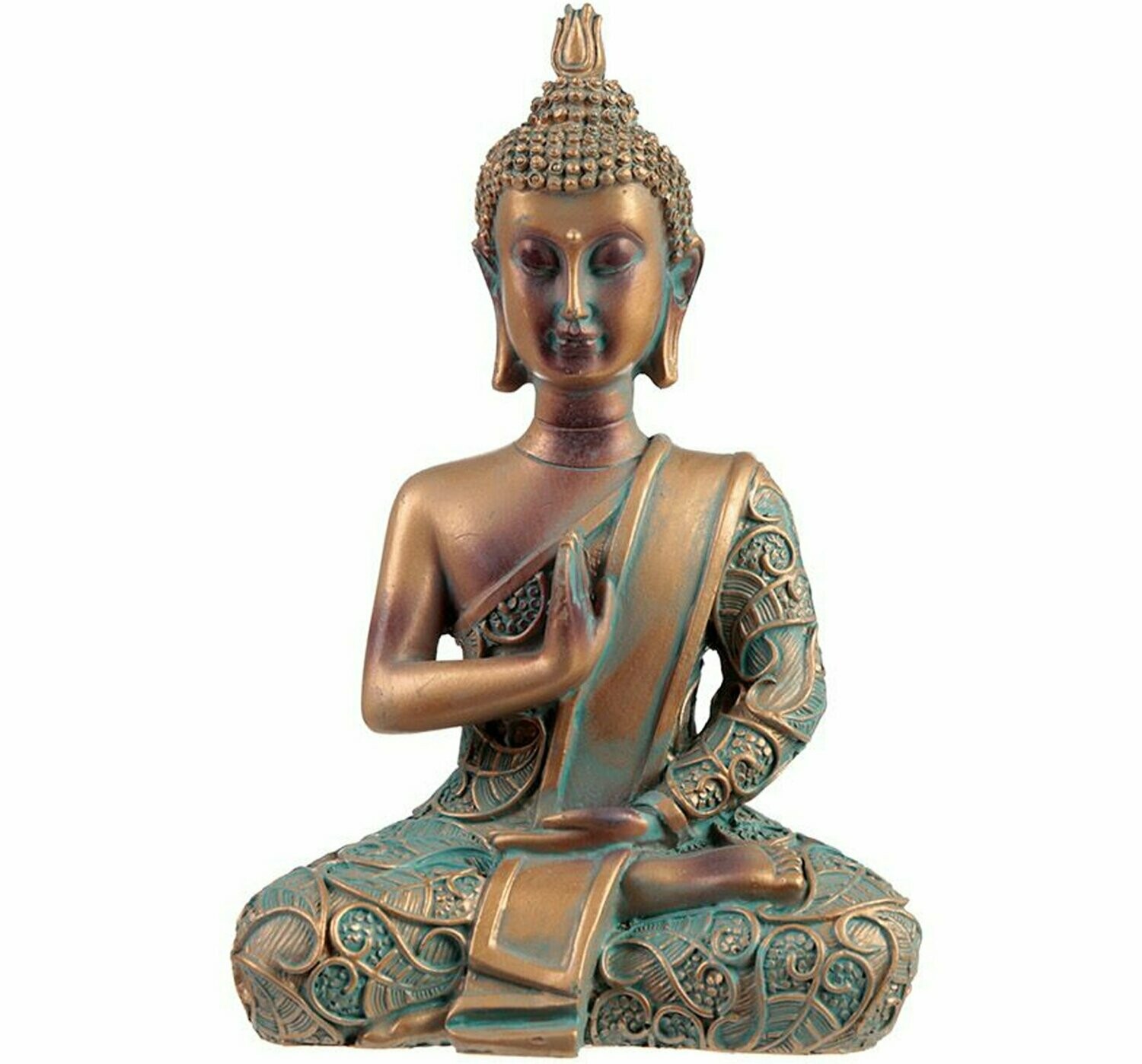 Thai Buddha Figurine Copper & Verdigris