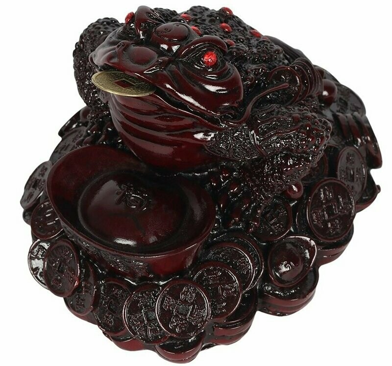 Red Money Toad With Coin - Large