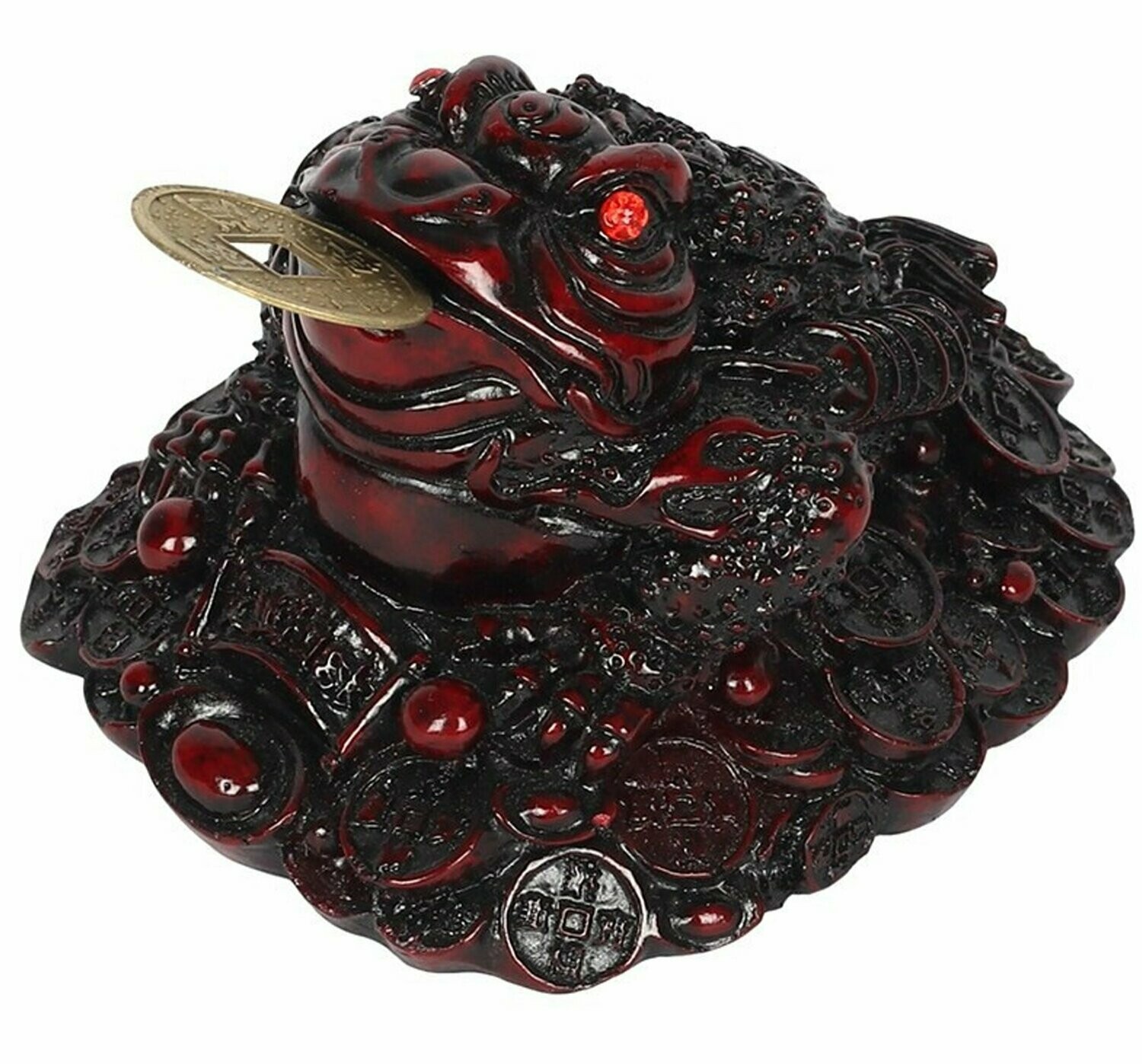 Red Money Toad With Coin - Small
