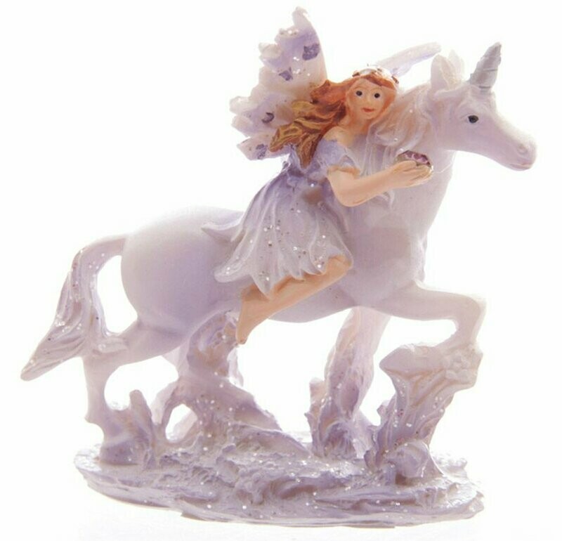 Mini Lilac Glitter Flower Fairy & Unicorn
