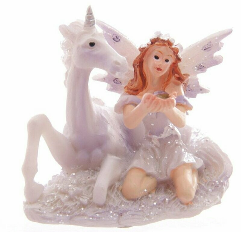 Mini Lilac Glitter Flower Fairy & Unicorn