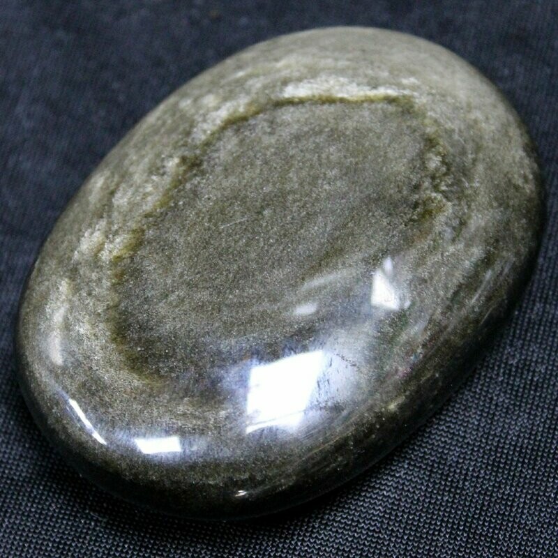Goldsheen Obsidian Palm Stone