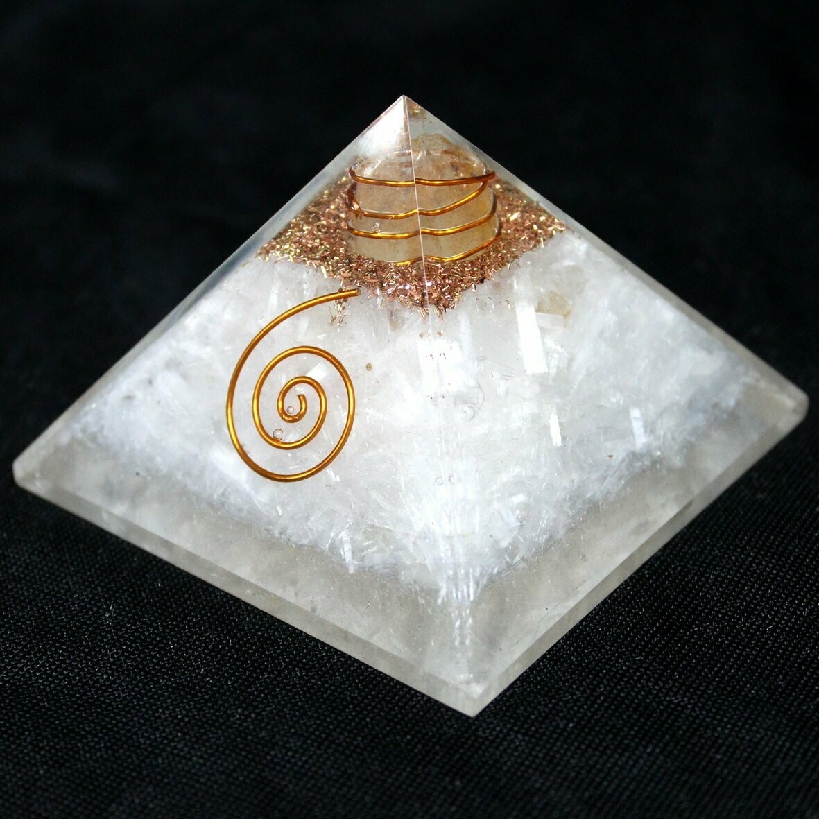 Selenite Orgonite Pyramid