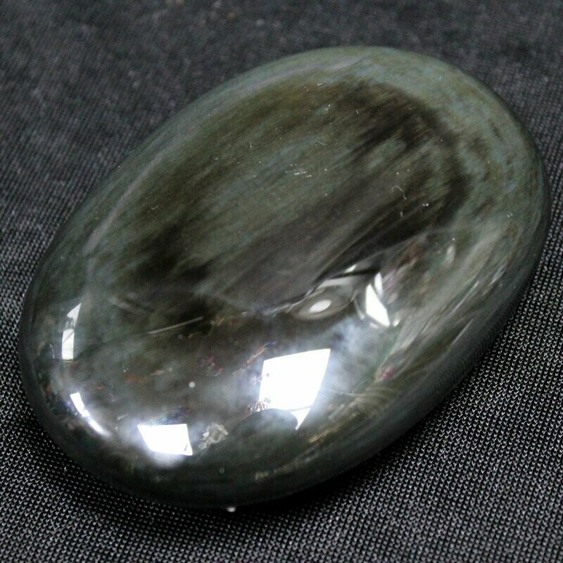 Silversheen Obsidian Palm Stone