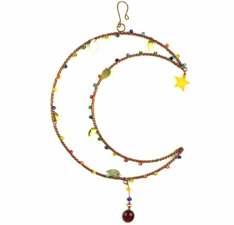 Copper Coloured Moon Hanging