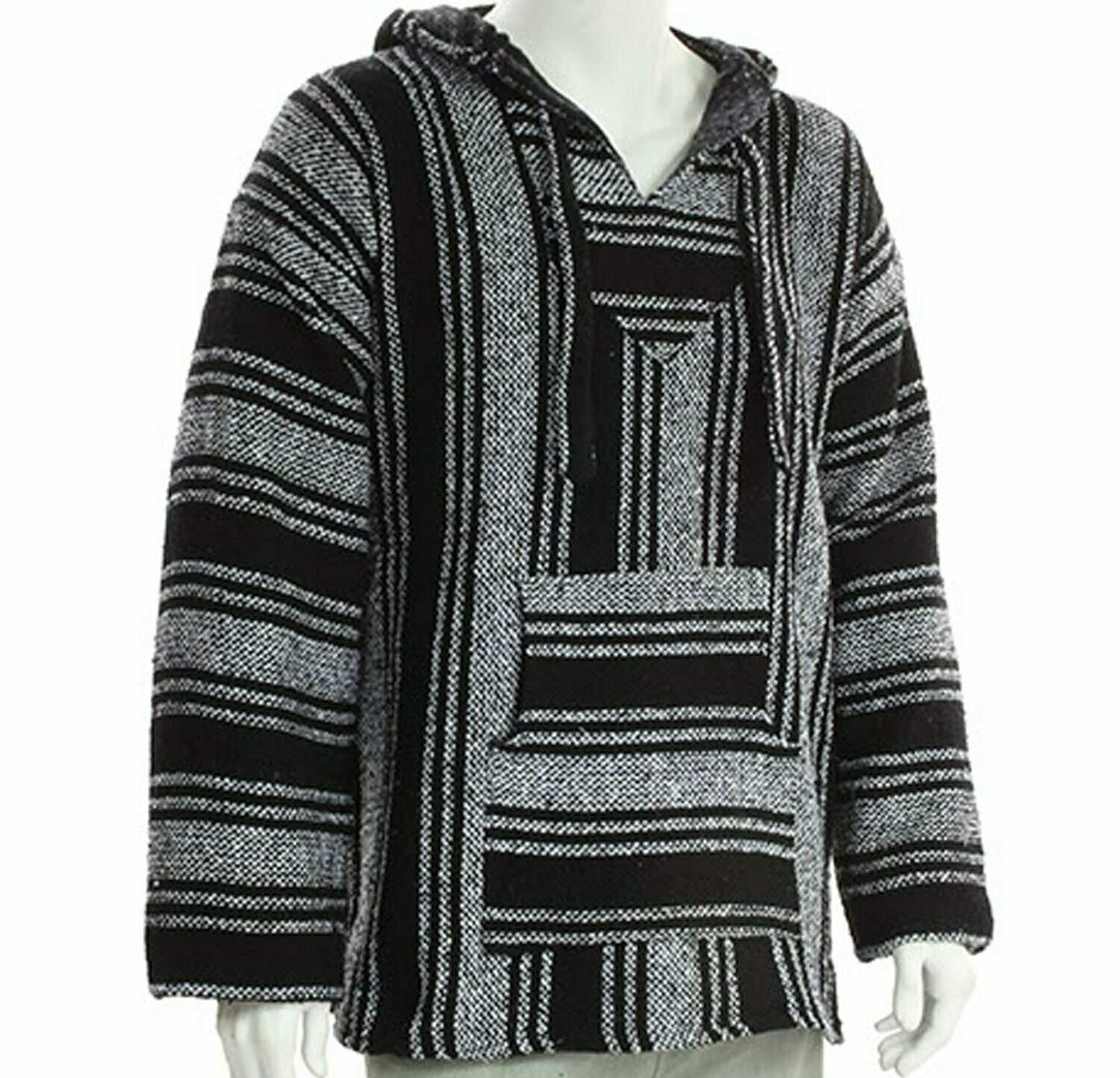 Jerga Hoodie - Black & White - Triple Extra Large