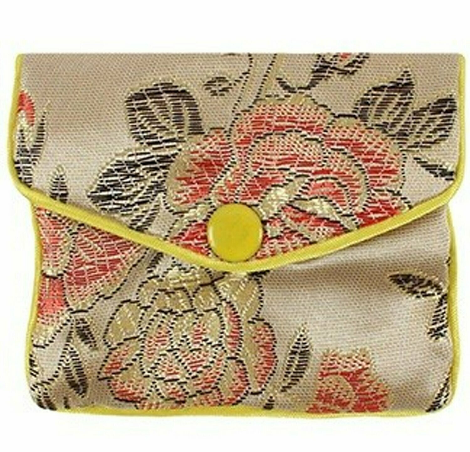 Mini Oriental Popper Purse - Beige