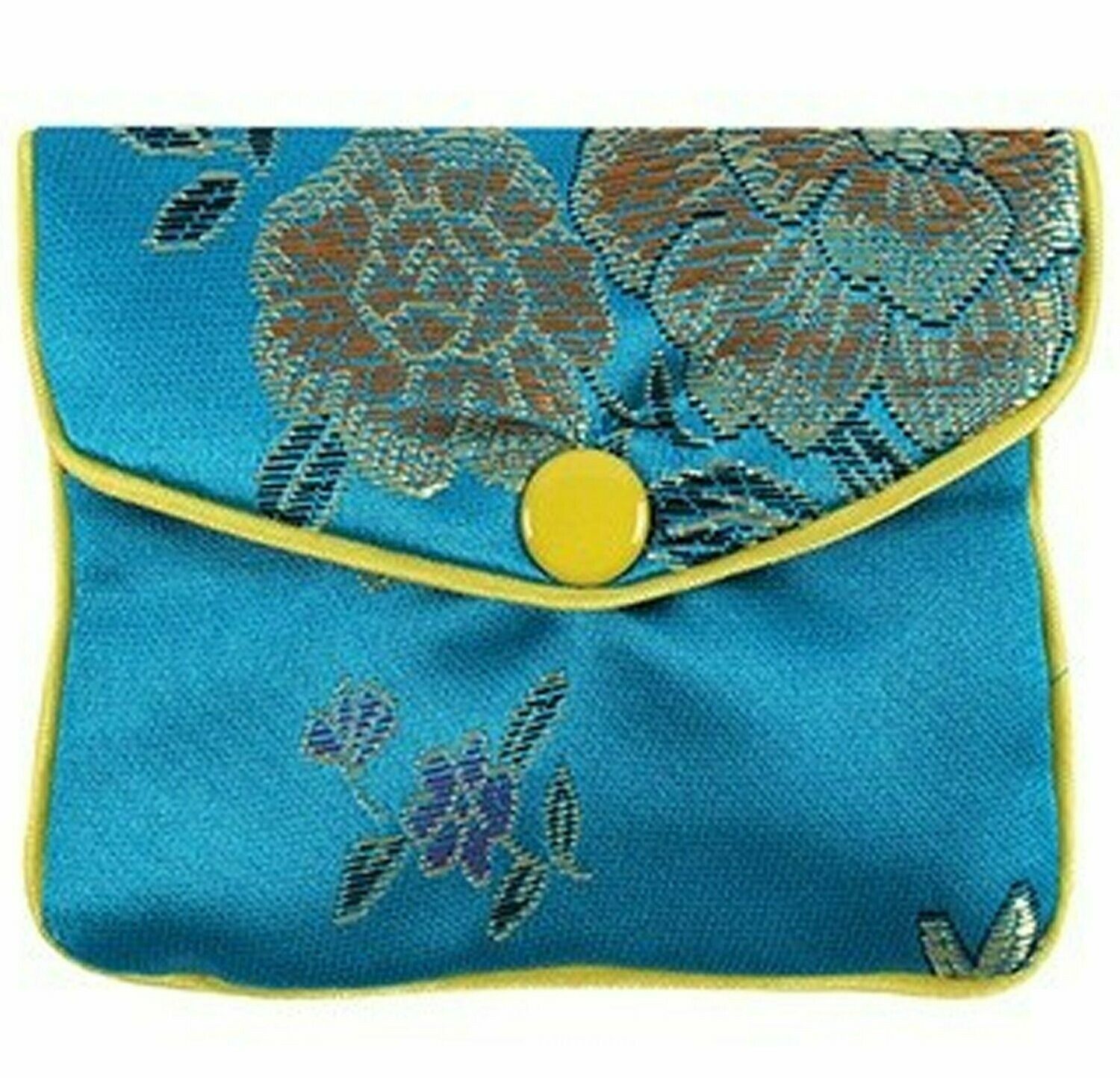 Mini Oriental Popper Purse - Blue