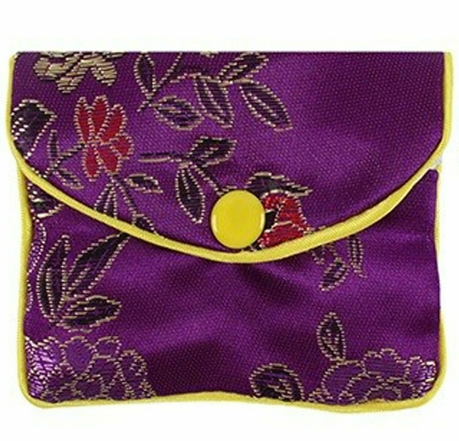 Mini Oriental Popper Purse - Purple