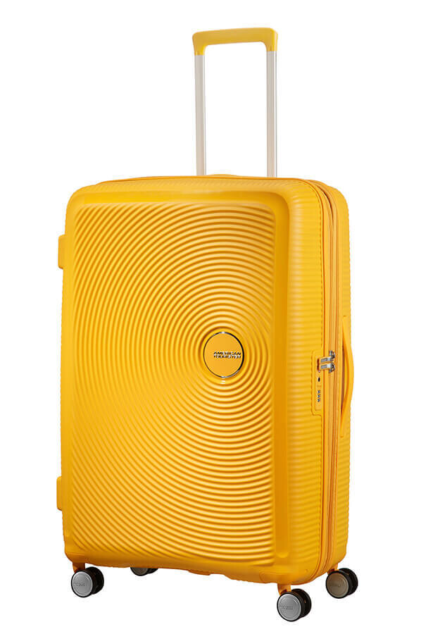 American Tourister.
SOUNDBOX
Trolley Espandibile (4 ruote) 77cm.
Colore: Golden Yellow.