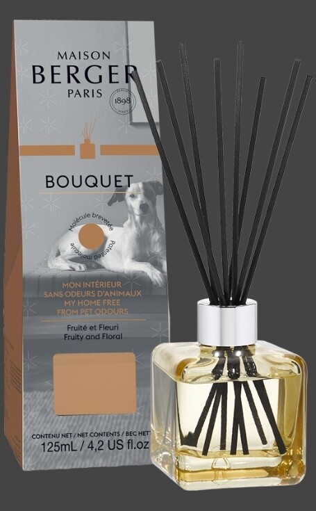 Maison Berger - Bouquet Cube Anti-odori con bastoncini 125 ml - ANIMALI