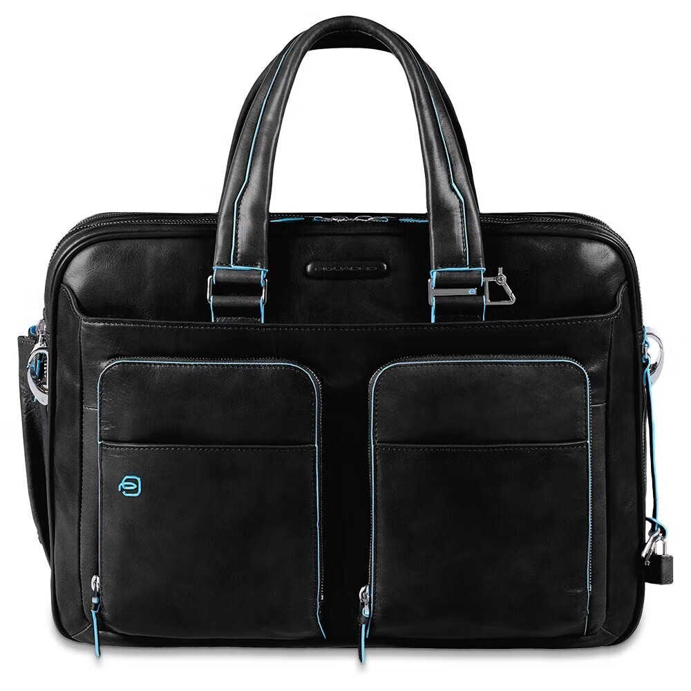 Piquadro.
Borsa espandibile porta PC e porta iPad/iPad®Air con tasche organizzate e tasca porta ombrello Blue Square.
Colore: Nero.