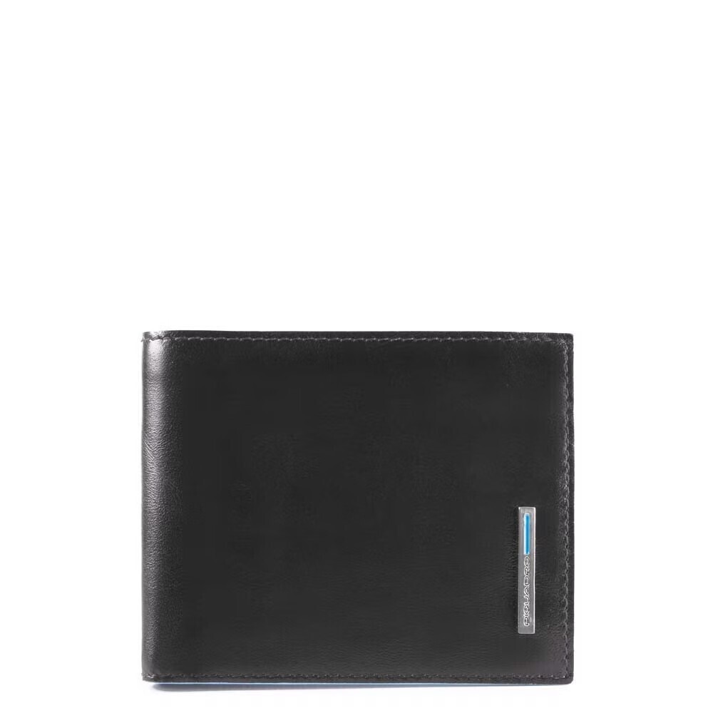 Piquadro. Portafoglio uomo con portamonete, porta carte di credito Blue Square. Colore: Nero.