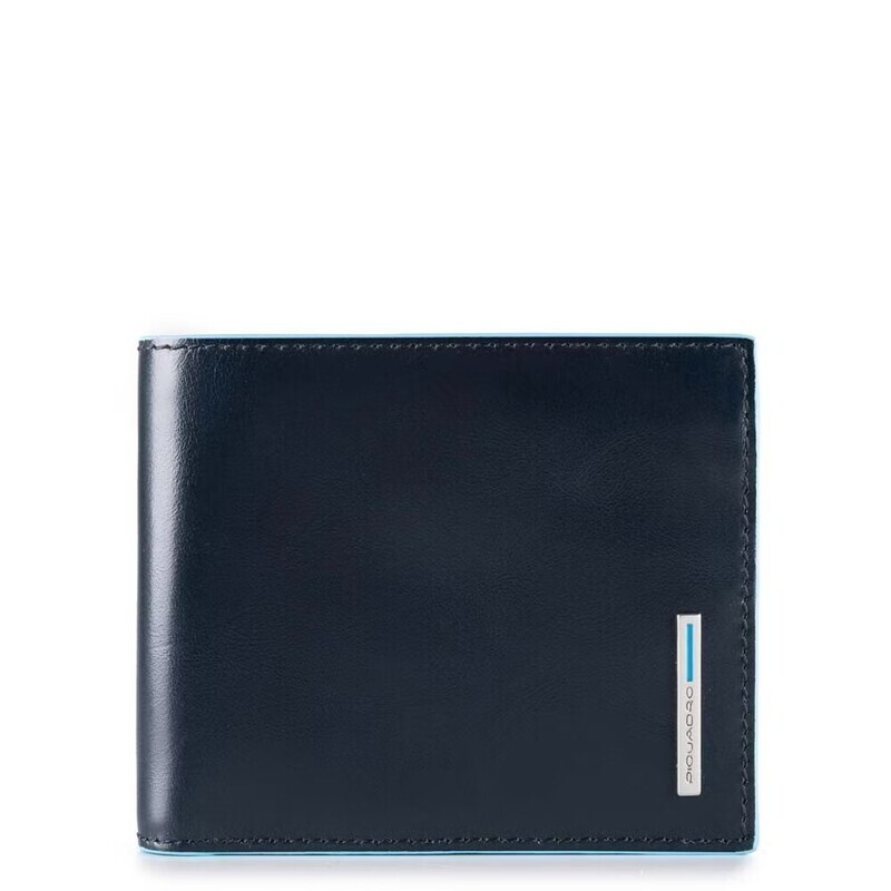 Piquadro. Portafoglio uomo con portadocumenti rimovibile Blue Square. Colore: Blu notte.