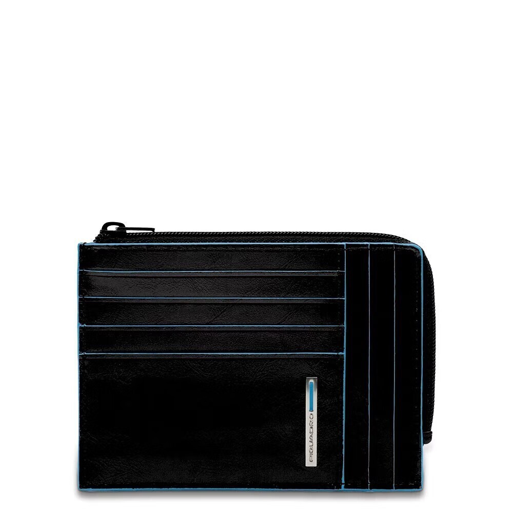 Piquadro. Bustina porta monete, documenti e carte di Blue Square. Colore: Nero.