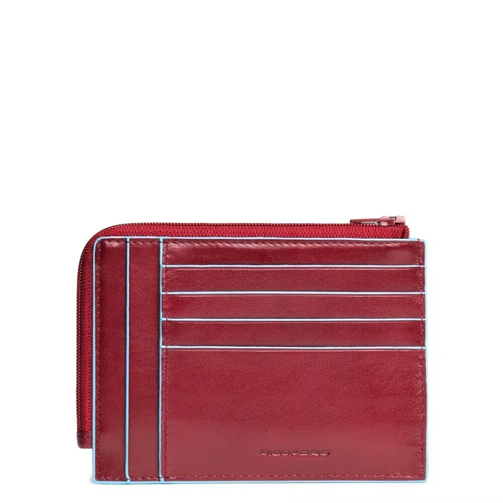 Piquadro. Bustina porta monete, documenti e carte di Blue Square. Colore: Rosso.
