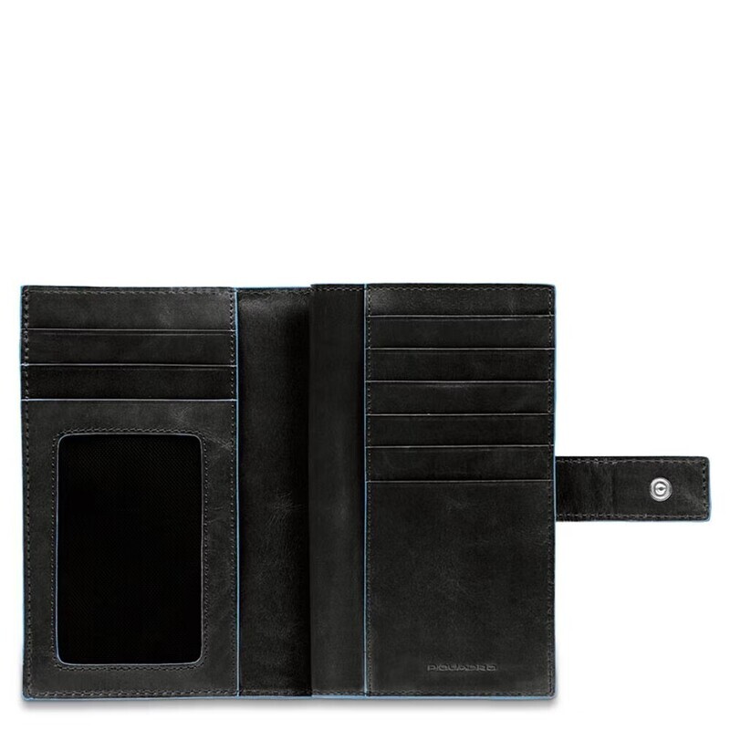 Piquadro.
Portafoglio donna con porta monete e porta carte di credito Blue Square.
Colore: Nero.