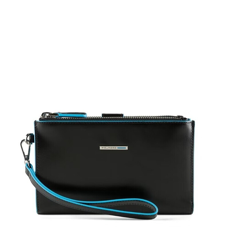 Piquadro. Pochette portafoglio donna per smartphone Blue Square. Colore: Nero.