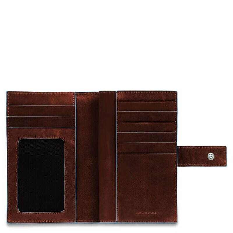 Piquadro.
Portafoglio donna con porta monete e porta carte di credito Blue Square.
Colore: Mogano.