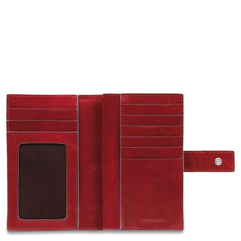 Piquadro. Portafoglio donna con porta monete e porta carte di credito Blue Square. Colore: Rosso.