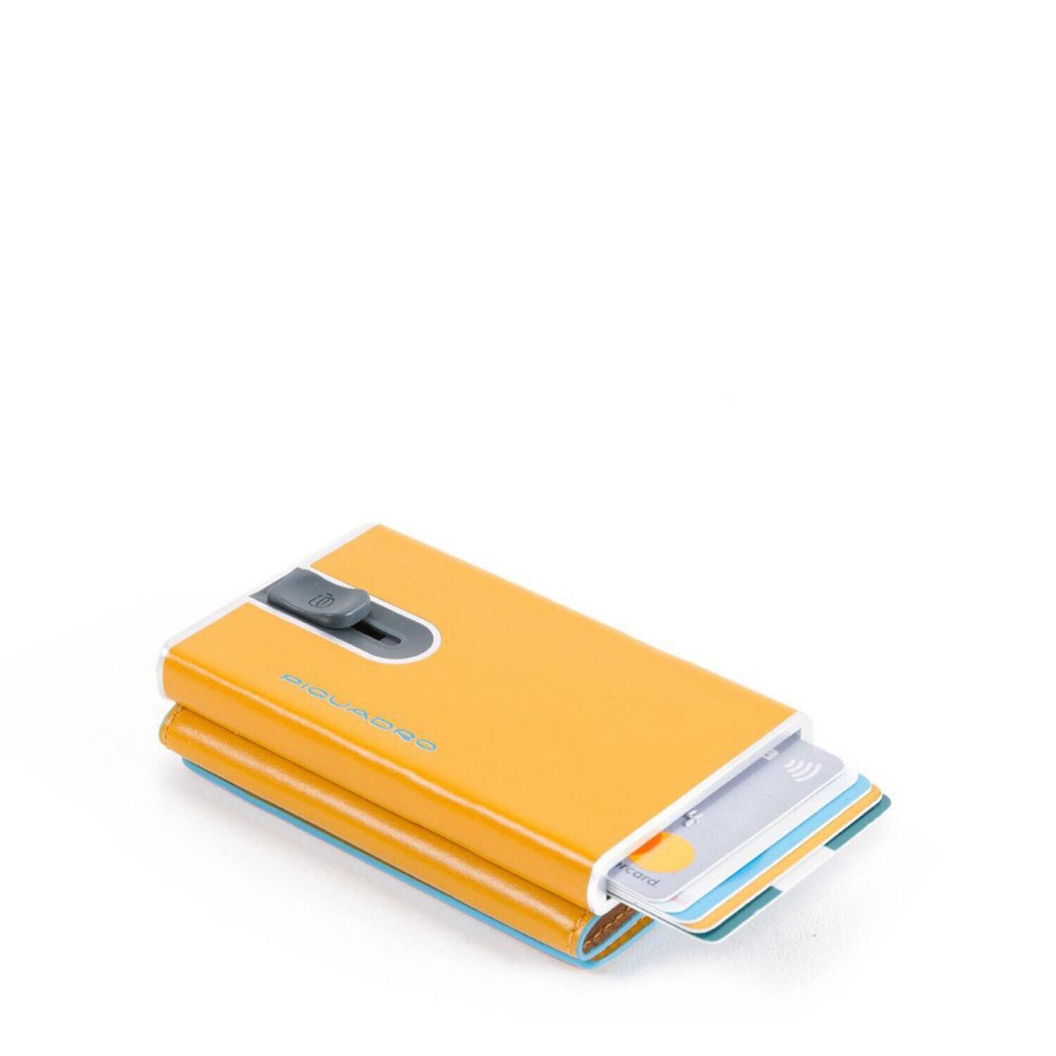 Piquadro. Compact wallet per banconote e carte di credito Blue Square. Colore: Mogano.