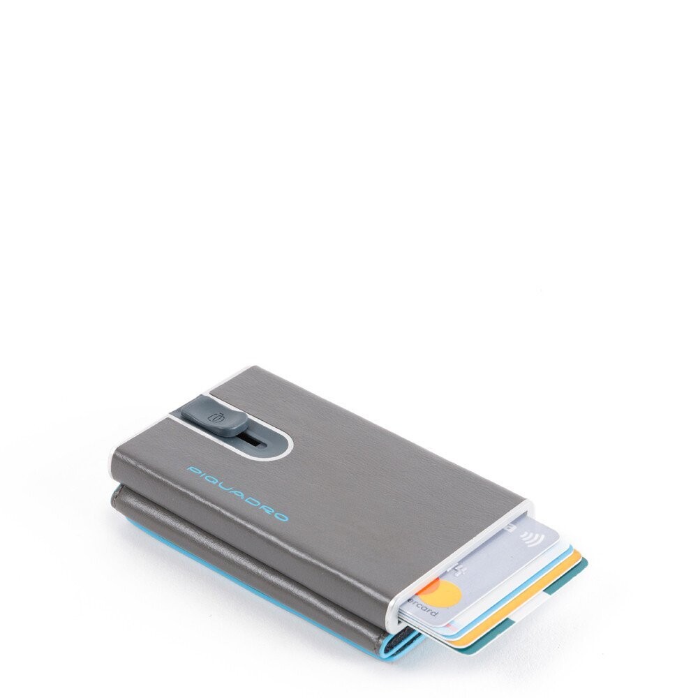 Piquadro. Compact wallet per banconote e carte di credito Blue Square. Colore: Grigio.