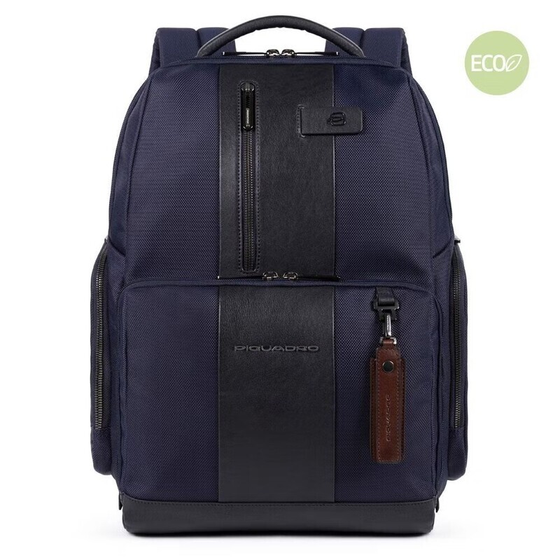 Piquadro.
Zaino grande in pelle e tessuto Brief 2.
Colore: Blu.