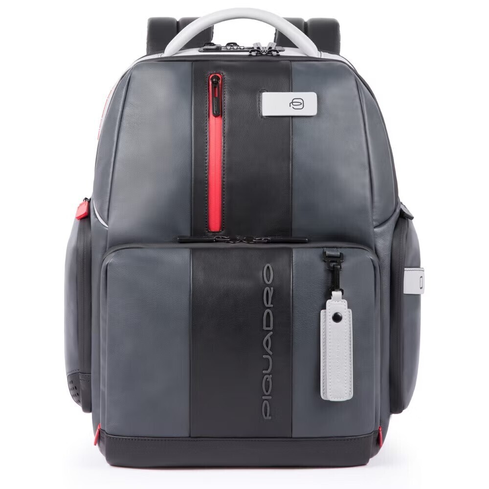 Piquadro.
Zaino in pelle All-tech BagMotic.
Colore: Grigio/nero.